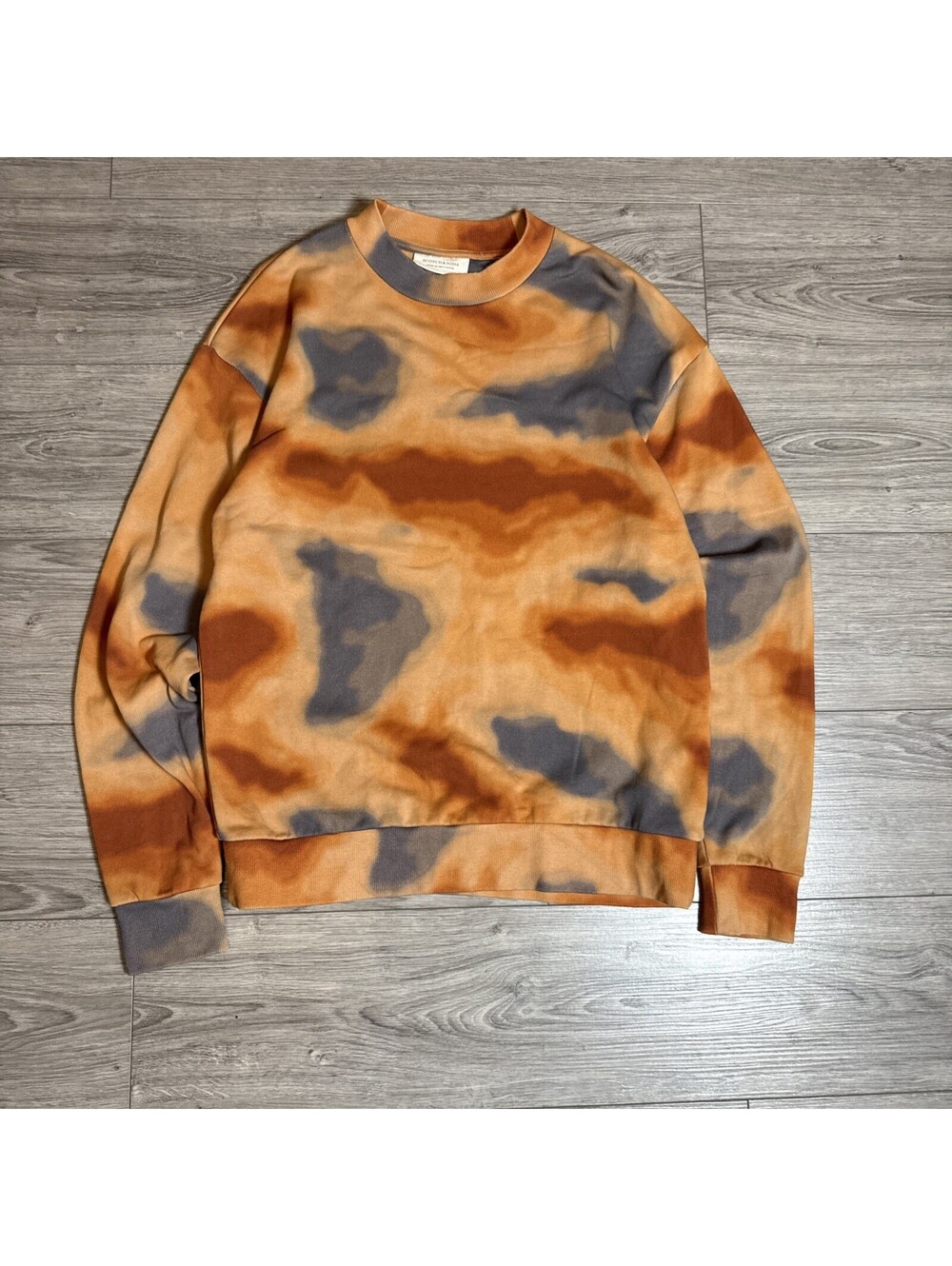 Scotch & Soda Sweatshirt Mens M Multicolor Tie Dye Crew Neck Pullover